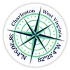 Charleston West Virginia 2-Inch Vinyl Decal Sticker Latitude Longitude Compass Design view 1