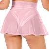 SHIBAOZI Swim Cover Ups Swimsuit Cover-up Skirts Short Mesh Sheer See-Thru Bikini Coverups for Women Girls (M, Light Pink) view 2