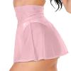 SHIBAOZI Swim Cover Ups Swimsuit Cover-up Skirts Short Mesh Sheer See-Thru Bikini Coverups for Women Girls (M, Light Pink) view 3