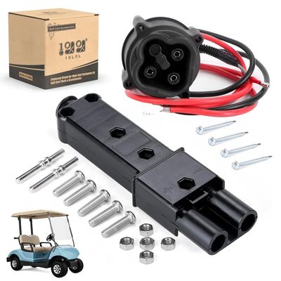 10L0L Golf Cart MAC DC 48V Charger Plug & Powerwise Receptacle for Yamaha G19 G22 Electric Cart OEM# JW2-H6181-02 JR1-H235A-00