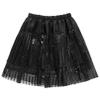 Agoky Kids Girls Glittery Sequined Dance Tutu Skirt Hip Hop Latin Jazz Fancy Dress Up for Prom Dance Stage Performance Black 13-14 view 2