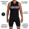 Zoot Mens Core Tri Tank Racesuit  Sleeveless Triathlon Suit for Men Made from Italian Primo Fabric, 3 Pockets, and Bike Padding(Graphite, Small) view 2