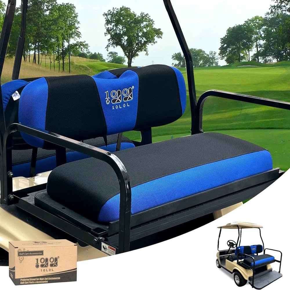 10L0L Universal Golf Cart Rear Seat Cover Dress UP Older Golf Cart Durable Breathable Material Fit Like a Glove for Yamaha EZGO and Club Car, Easy to Install