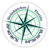Steinhatchee Florida 2-Inch Vinyl Decal Sticker Latitude Longitude Compass Design view 1