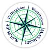 Bellingham Washington 2-Inch Vinyl Decal Sticker Latitude Longitude Compass Design view 1