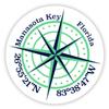 Manasota Key Florida 2-Inch Vinyl Decal Sticker Latitude Longitude Compass Design view 1