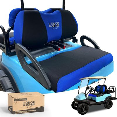 10L0L Golf Cart Seat Covers Universal for Yamaha G29 Drive2 Club Car DS Precedent Tempo Standard Front Seats, Breathable Mesh Bench Seat Cover, No Drilling Seat Cushion - All-Season Comfort