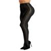 RUNQHUI Womens Shimmery Tummy Control Stretchy Pantyhose Glossy Silk Footed Stockings Tights Sheer Clubwear Black One_Size view 3