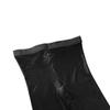 RUNQHUI Womens Shimmery Tummy Control Stretchy Pantyhose Glossy Silk Footed Stockings Tights Sheer Clubwear Black One_Size view 4