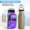 AORTDES 25/32/40/64oz Water Bottle Bag Holder Carrier-Insulated Crossbody Sling Case Sleeve with Strap & Pockets for Men Women Gym Cycling Travel Walking Hiking Camping (Purple Galaxy, 32oz) view 3