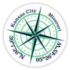 Kansas City Missouri 2-Inch Vinyl Decal Sticker Latitude Longitude Compass Design view 1