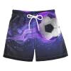 Aflyko Sport Board Shorts Magic Flaming Soccer Boys Girls Swim Trunk Teens Beach Swimwear Bathing Suit view 1