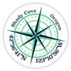 Shady Cove Oregon 2-Inch Vinyl Decal Sticker Latitude Longitude Compass Design view 1