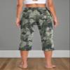 TARSE Womens Summer Casual Capris Yoga Workout Sweat Pants Pockets Loose Drawstring Capri Pants Lounge Pajama Cropped Pants (Camo,L) view 4