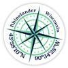 Rhinelander Wisconsin 2-Inch Vinyl Decal Sticker Latitude Longitude Compass Design view 1