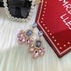 Fashion Elegant Purple Crystal Pendant Earrings Pendant Accessories Gifts For Women Crystal Dangle Earrings view 4
