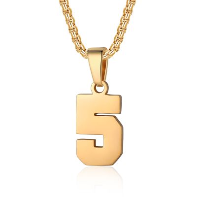 Number Necklace for Boy Black Athletes Number Stainless Steel Chain 00-99 Number Charm Pendant Personalized Sports Jewelry for Men Basketball Baseball Football, Stainless Steel, not know