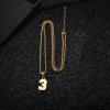 Number Necklace for Boy Black Athletes Number Stainless Steel Chain 00-99 Number Charm Pendant Personalized Sports Jewelry for Men Basketball Baseball Football, Stainless Steel, not know view 3