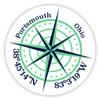 Portsmouth Ohio 2-Inch Vinyl Decal Sticker Latitude Longitude Compass Design view 1