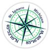 St. Ignace Michigan 2-Inch Vinyl Decal Sticker Latitude Longitude Compass Design view 1