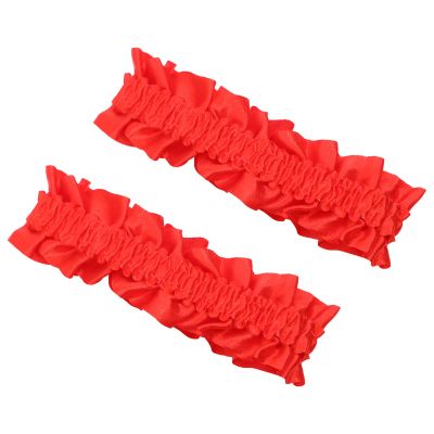 Jadive 2 Pcs Roaring 20s Armband Garter for Men Sleeve Shirt Costume Anti Slip Arm Holder Garter Belt for 1920s Party(Red)