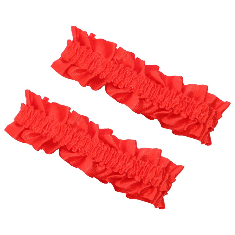 Jadive 2 Pcs Roaring 20s Armband Garter for Men Sleeve Shirt Costume Anti Slip Arm Holder Garter Belt for 1920s Party(Red)
