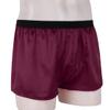 Jhaoyu Mens Silk Pajama Bottoms Shorts Sleepwear Underwear Shiny Casual Loose Boxer Shorts Wine Red Large view 3