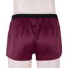 Jhaoyu Mens Silk Pajama Bottoms Shorts Sleepwear Underwear Shiny Casual Loose Boxer Shorts Wine Red Large view 4