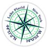 Lake Placid New York 2-Inch Vinyl Decal Sticker Latitude Longitude Compass Design view 1