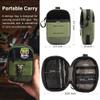TACTICAL GEEK Block F Portable EDC Pouch, Compact Waist Bag, Molle Pocket Organizer, Multi-Purpose Wallet Crafted from 500D Nylon for Versatile Gear & Card Storage-Green view 3