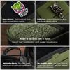 TACTICAL GEEK Block F Portable EDC Pouch, Compact Waist Bag, Molle Pocket Organizer, Multi-Purpose Wallet Crafted from 500D Nylon for Versatile Gear & Card Storage-Green view 4