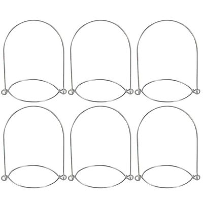 6 Pack Mason Jar Handles Wire Hanger Tinplate Silver for Bbq Party