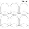 6 Pack Mason Jar Handles Wire Hanger Tinplate Silver for Bbq Party view 2