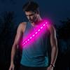 BSEEN LED Running Belt - USB Rechargeable Reflective Gear Glowing Light Up Waistband, Flashing Safety Lights for Runners, Joggers, Walkers, Pet Owners, Cyclists (Candy Pink) view 2