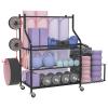 AOMOTA Home Gym Storage, Weight Rack for Home Gym, Yoga Mat HolderDumbbell Rack for Home Gym, Gym Rack for Home Gym with Extra Side Storage Space for Dumbbells, Kettlebells, Resistance Bands and More view 1