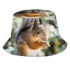 Squirrel Bucket Hat Cute Animal Bucket Hat Happy Muharram Hat Fisherman Hatt Sun Hat for Women Men view 1