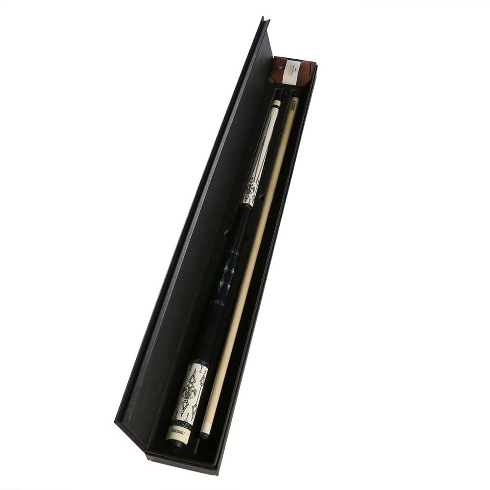 CUESOUL Galaxy 58 inch 19oz Pool Cue Stick 13mm Cue Tip-White