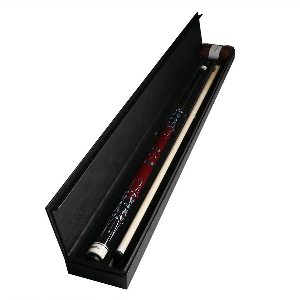 CUESOUL Galaxy 58 inch 19oz Pool Cue Stick 13mm Cue Tip-Red