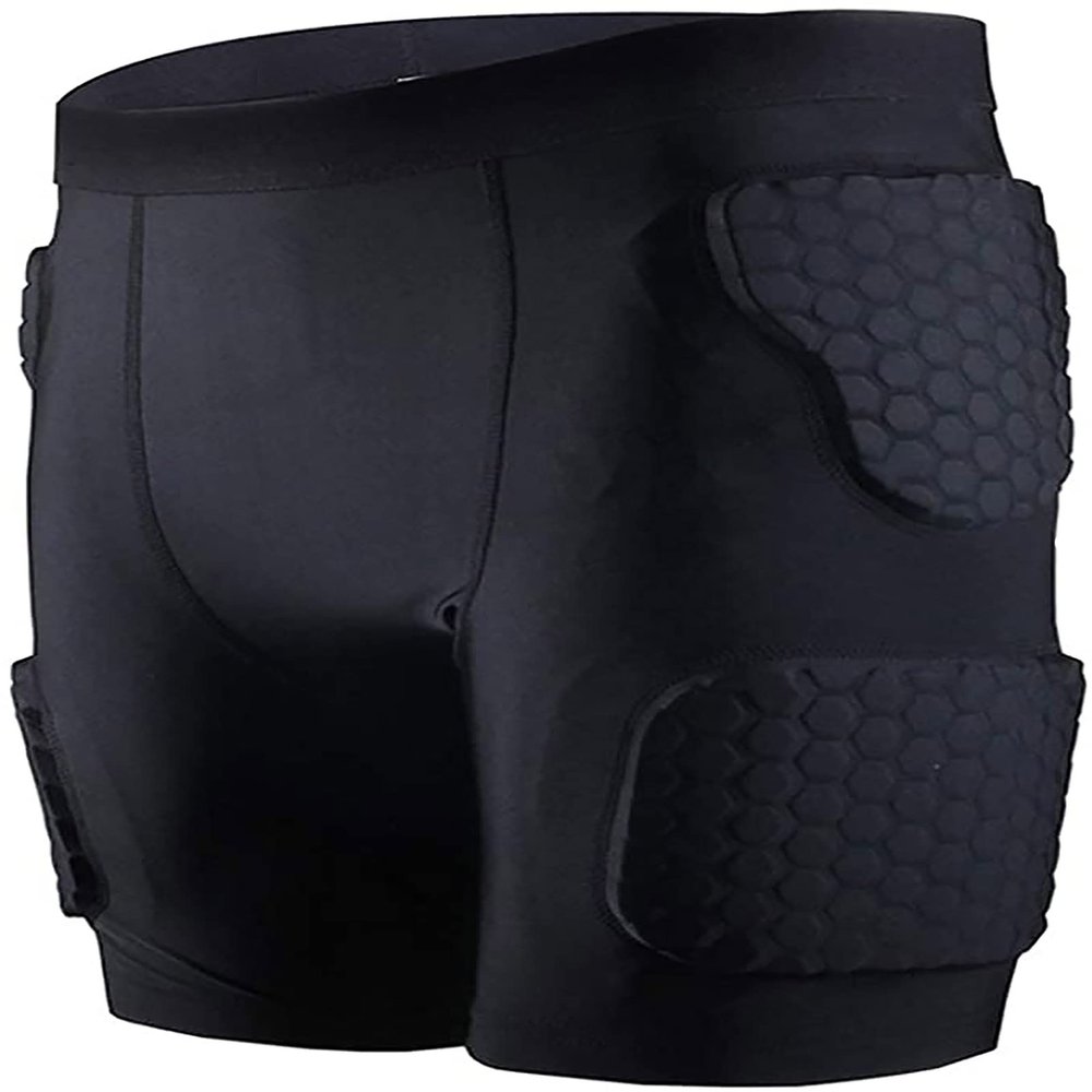 Jellybro Mens Padded Football Girdles Boys Youth Compression Shorts for Basketball Paintball Skating Rugby
