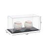 Better Display Cases Double Baseballs or Tennis Balls Clear Acrylic Display Case with Black Base (V62/A115) view 2
