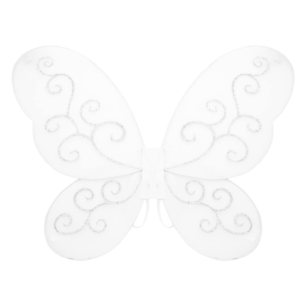 Freebily Elf Fairy Butterfly Wings Angel Wings Show Dress up Costume Masquerade Party Cosplay Photography Props Type F White One Size