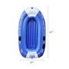 YUEWO Inflatable Boat, PVC Kayak Dinghy Boat 2-4 Person Wear-Resistant Fishing Air Raft Boat with 2 Oars for Touring Water Sports (2-Person) view 3
