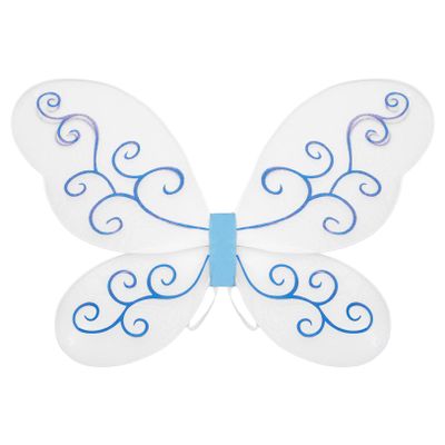 Freebily Elf Fairy Butterfly Wings Angel Wings Show Dress up Costume Masquerade Party Cosplay Photography Props Type F Blue One Size