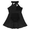 Oyolan Kids Girls Lyrical Ballet Dance Dress Sleeveless Halter Neck Gymnastic Leotard Modern Contemporary Dance Costume Black 6 Years view 3