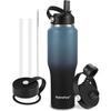 32oz Water Bottle Insulated with Straw,Leak Proof Water BottlesMens Water Bottle Stainless Steel for Gym,Hiking,TravelSport,1 Liter,Bpa free view 1