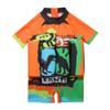 IBTOM CASTLE Toddler Swimsuit Short Sleeve One-Piece Swim Vest Baby Swimwear for Girls Boys Bathing Suit Orange - Raptor 18-24 Months view 1