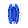 YUEWO Inflatable Boat, PVC Kayak Dinghy Boat 2-4 Person Wear-Resistant Fishing Air Raft Boat with 2 Oars for Touring Water Sports (4-Person) view 3