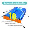 YUEWO Inflatable Boat, PVC Kayak Dinghy Boat 2-4 Person Wear-Resistant Fishing Air Raft Boat with 2 Oars for Touring Water Sports (4-Person) view 4