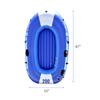 YUEWO Inflatable Boat, PVC Kayak Dinghy Boat 2-4 Person Wear-Resistant Fishing Air Raft Boat with 2 Oars for Touring Water Sports (3-Person) view 3