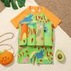 IBTOM CASTLE Toddler Swimsuit Short Sleeve One-Piece Swim Vest Baby Swimwear for Girls Boys Bathing Suit Orange - Colorful 18-24 Months view 2